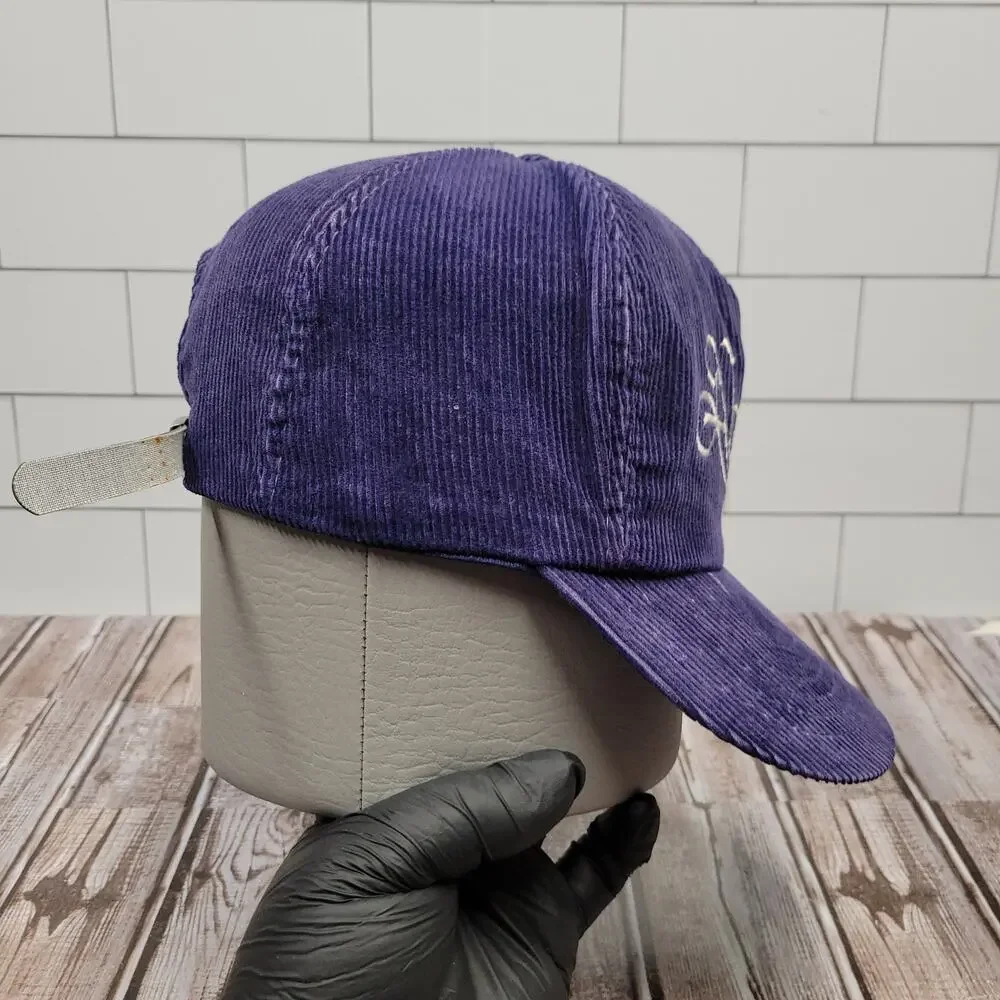 Vintage Alaska Corduroy Hat Purple Script Sportcap Strapback Cap USA